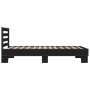 Estructura de cama madera de ingeniería y metal negro 90x200 cm de vidaXL, Camas y somieres - Ref: Foro24-845652, Precio: 95,...
