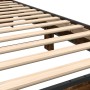 Estructura cama madera ingeniería metal roble ahumado 90x190 cm de vidaXL, Camas y somieres - Ref: Foro24-846086, Precio: 97,...