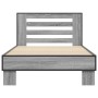 Estructura cama madera ingeniería metal gris Sonoma 100x200 cm de vidaXL, Camas y somieres - Ref: Foro24-845650, Precio: 106,...