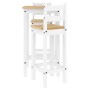 Set de bar 3 piezas madera maciza de pino blanco de vidaXL, muebles para cocinas y comedores - Ref: Foro24-4005689, Precio: 1...