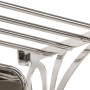 Soporte de equipaje con perchas y espejo de pared aluminio de vidaXL, Percheros para sombreros y abrigos - Ref: Foro24-357830...