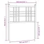Kopfteil aus schwarzem Metall, 80 cm von vidaXL, Kopf- und Fußteile - Ref: Foro24-376351, Preis: 27,26 €, Rabatt: %