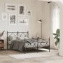 Kopfteil aus schwarzem Metall, 120 cm von vidaXL, Kopf- und Fußteile - Ref: Foro24-376533, Preis: 46,26 €, Rabatt: %
