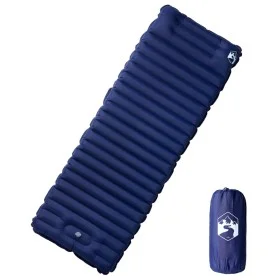 Colchón de camping autoinflable con almohada 1 persona azul de vidaXL, Colchones de aire - Ref: Foro24-4007122, Precio: 52,61...