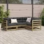 Juego de sofás jardín 4 pzas con cojines madera pino impregnada de vidaXL, Conjuntos de jardín - Ref: Foro24-3299415, Precio:...
