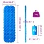 Colchón inflable de camping para 1 persona azul 190x58x6 cm de vidaXL, Colchones de aire - Ref: Foro24-4007115, Precio: 30,38...