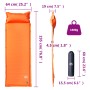 Colchón de camping autoinflable con almohada 1 persona naranja de vidaXL, Colchones de aire - Ref: Foro24-4007129, Precio: 41...