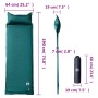 Colchón de camping autoinflable con almohada 1 persona verde de vidaXL, Colchones de aire - Ref: Foro24-4007136, Precio: 69,3...