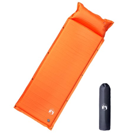 Colchón de camping autoinflable con almohada 1 persona naranja de vidaXL, Colchones de aire - Ref: Foro24-4007134, Precio: 61...