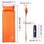 Colchón de camping autoinflable con almohada 1 persona naranja de vidaXL, Colchones de aire - Ref: Foro24-4007134, Precio: 61...