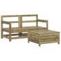Juego de sofás de jardín 3 piezas madera de pino impregnada de vidaXL, Conjuntos de jardín - Ref: Foro24-3250763, Precio: 193...