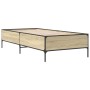 Estructura cama madera ingeniería metal roble Sonoma 90x200 cm de vidaXL, Camas y somieres - Ref: Foro24-844967, Precio: 76,9...