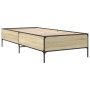Estructura cama madera ingeniería metal roble Sonoma 90x200 cm de vidaXL, Camas y somieres - Ref: Foro24-844967, Precio: 76,9...