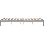 Estructura cama madera ingeniería metal gris Sonoma 120x200 cm de vidaXL, Camas y somieres - Ref: Foro24-845024, Precio: 84,9...