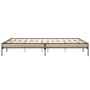 Estructura cama madera ingeniería metal roble Sonoma 160x200 cm de vidaXL, Camas y somieres - Ref: Foro24-845007, Precio: 110...