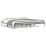 Estructura cama madera ingeniería metal gris Sonoma 200x200 cm de vidaXL, Camas y somieres - Ref: Foro24-844999, Precio: 99,3...
