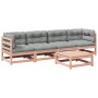 Set de sofás jardín 5 pzas con cojines madera abeto Douglas de vidaXL, Conjuntos de jardín - Ref: Foro24-3299277, Precio: 434...