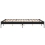 Estructura de cama madera de ingeniería y metal negro 150x200cm de vidaXL, Camas y somieres - Ref: Foro24-845011, Precio: 92,...
