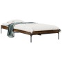 Estructura cama madera ingeniería metal roble humo 75x190 cm de vidaXL, Camas y somieres - Ref: Foro24-845058, Precio: 59,34 ...
