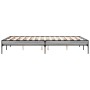 Estructura cama madera ingeniería metal gris Sonoma 140x190 cm de vidaXL, Camas y somieres - Ref: Foro24-845039, Precio: 90,1...