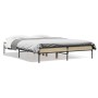 Estructura cama madera ingeniería metal roble Sonoma 120x190 cm de vidaXL, Camas y somieres - Ref: Foro24-845047, Precio: 80,...