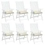 Cojines sillas de jardín 6 uds tela Oxford crema 40x40x7 cm de vidaXL, Cojines para sillas y sofás - Ref: Foro24-361458, Prec...