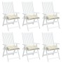 Cojines sillas de jardín 6 uds tela Oxford crema 40x40x7 cm de vidaXL, Cojines para sillas y sofás - Ref: Foro24-361458, Prec...