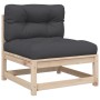 Set de sofás jardín 7 pzas con cojines madera maciza pino de vidaXL, Conjuntos de jardín - Ref: Foro24-3295822, Precio: 567,9...