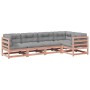 Set de sofás jardín 5 pzas con cojines madera abeto Douglas de vidaXL, Conjuntos de jardín - Ref: Foro24-3299436, Precio: 489...