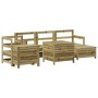 Juego de sofás de jardín 7 pzas madera de pino impregnada de vidaXL, Conjuntos de jardín - Ref: Foro24-3250515, Precio: 519,1...