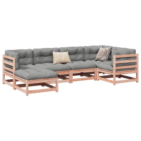 Set de sofás jardín 6 pzas con cojines madera abeto Douglas de vidaXL, Conjuntos de jardín - Ref: Foro24-3299525, Precio: 599...
