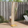 Ducha de exterior ratán PE y madera acacia beige 55x60x224 cm de vidaXL, Accesorios para piscinas y spa - Ref: Foro24-368211,...