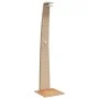 Ducha de exterior ratán PE y madera acacia beige 55x60x224 cm de vidaXL, Accesorios para piscinas y spa - Ref: Foro24-368211,...