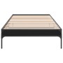 Estructura de cama madera de ingeniería y metal negra 90x190 cm de vidaXL, Camas y somieres - Ref: Foro24-845051, Precio: 63,...