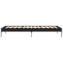 Estructura de cama madera de ingeniería y metal negra 90x190 cm de vidaXL, Camas y somieres - Ref: Foro24-845051, Precio: 63,...