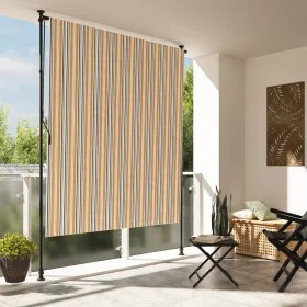 Yellow and white steel fabric exterior roller blind by vidaXL, Awnings - Ref: Foro24-368775, Price: 125,25 €, Discount: %