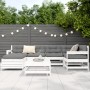 Juego de sofás de jardín 7 pzas madera maciza de pino blanco de vidaXL, Conjuntos de jardín - Ref: Foro24-3250941, Precio: 47...