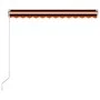 Toldo retráctil manual naranja y marrón 350x250 cm de vidaXL, Toldos - Ref: Foro24-3051211, Precio: 439,77 €, Descuento: %