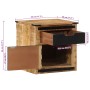 Mesita de noche madera maciza de mango 40x40x45 cm de vidaXL, Mesitas de noche - Ref: Foro24-358915, Precio: 96,20 €, Descuen...