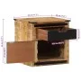 Mesita de noche madera maciza de mango 40x40x45 cm de vidaXL, Mesitas de noche - Ref: Foro24-358915, Precio: 110,85 €, Descue...