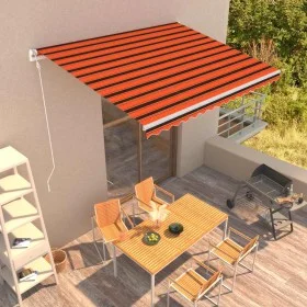 Toldo automático retráctil naranja y marrón 400x300 cm de vidaXL, Toldos - Ref: Foro24-3051203, Precio: 678,28 €, Descuento: %