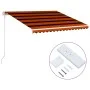 Toldo automático retráctil naranja y marrón 400x300 cm de vidaXL, Toldos - Ref: Foro24-3051203, Precio: 678,28 €, Descuento: %
