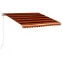 Toldo automático retráctil naranja y marrón 400x300 cm de vidaXL, Toldos - Ref: Foro24-3051203, Precio: 678,28 €, Descuento: %
