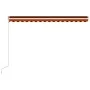 Toldo automático retráctil naranja y marrón 400x300 cm de vidaXL, Toldos - Ref: Foro24-3051203, Precio: 678,28 €, Descuento: %