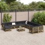 Juego de sofás de jardín 12 pzas madera de pino impregnada de vidaXL, Conjuntos de jardín - Ref: Foro24-3299654, Precio: 733,...