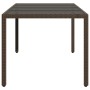 Mesa de jardín superficie de vidrio ratán PE marrón 190x90x75cm de vidaXL, Mesas de jardín - Ref: Foro24-365593, Precio: 166,...