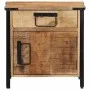 Mesita de noche madera maciza de mango 40x30x42 cm de vidaXL, Mesitas de noche - Ref: Foro24-358917, Precio: 85,51 €, Descuen...