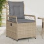 Sillones reclinables de jardín 2 uds ratán sintético beige de vidaXL, Sillas de jardín - Ref: Foro24-368664, Precio: 202,80 €...