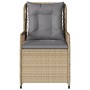 Sillones reclinables de jardín 2 uds ratán sintético beige de vidaXL, Sillas de jardín - Ref: Foro24-368664, Precio: 202,80 €...