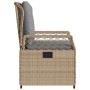 Sillones reclinables de jardín 2 uds ratán sintético beige de vidaXL, Sillas de jardín - Ref: Foro24-368664, Precio: 202,80 €...